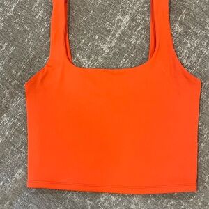 Express Bold Orange Body Contour Top